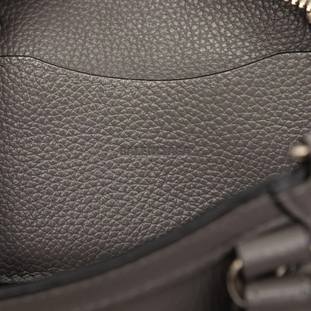 Balenciaga Mini Grained Calfskin Motocross Neo Classic City Satchel Green Leather Very good - Box View