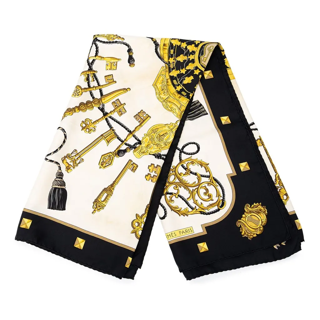 Hermès Les Clefs Silk Scarf 90