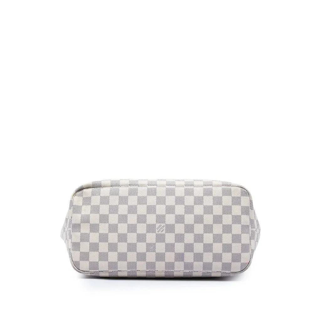 Louis Vuitton Damier Azur Neverfull MM White Very good - Inside View