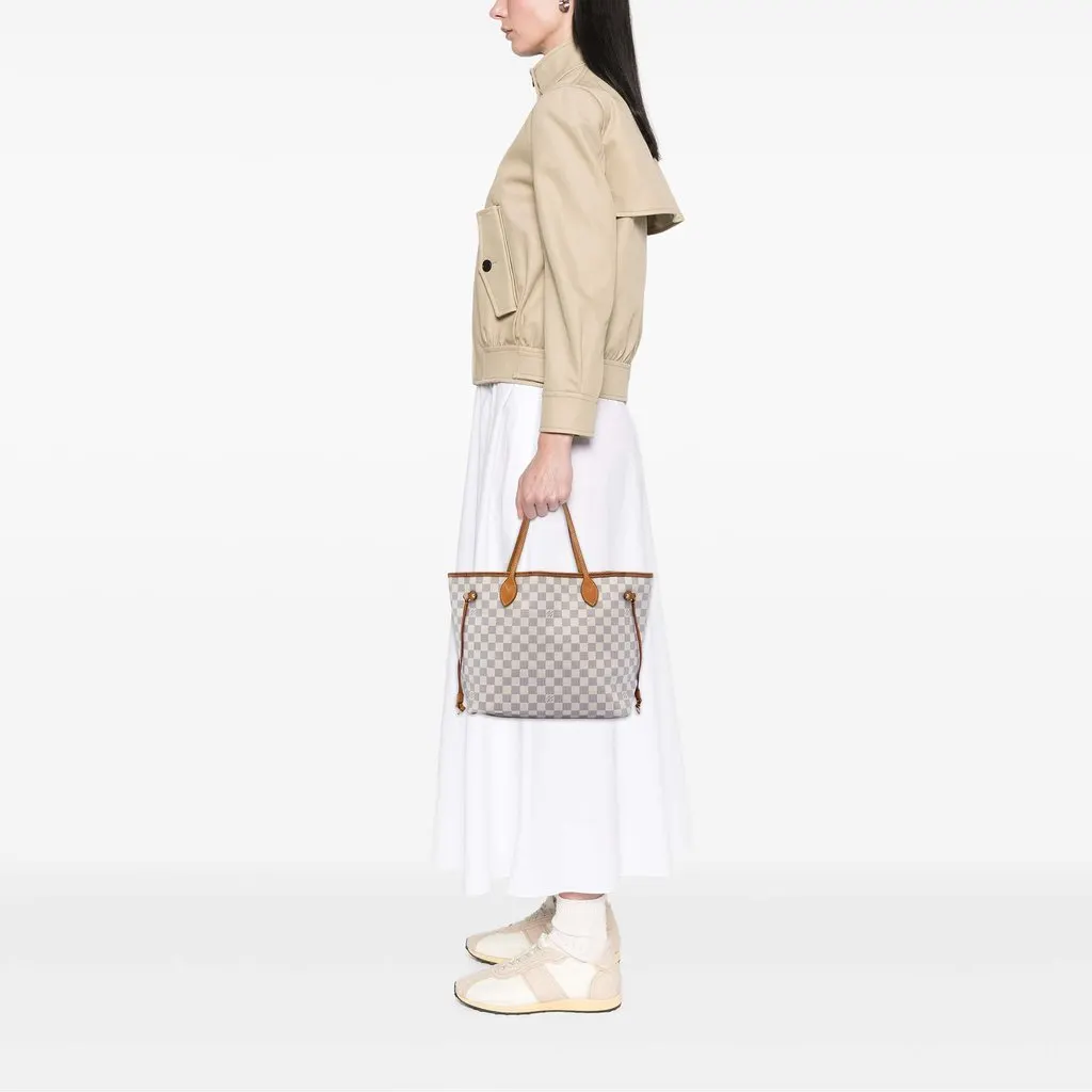 Louis Vuitton Damier Azur Neverfull MM White Very good - Box View