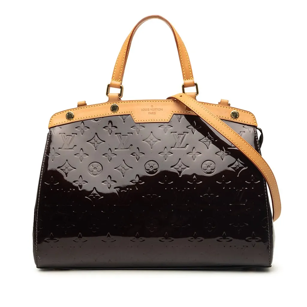 Louis Vuitton Monogram Vernis Brea MM Purple Leather Very good - Front View