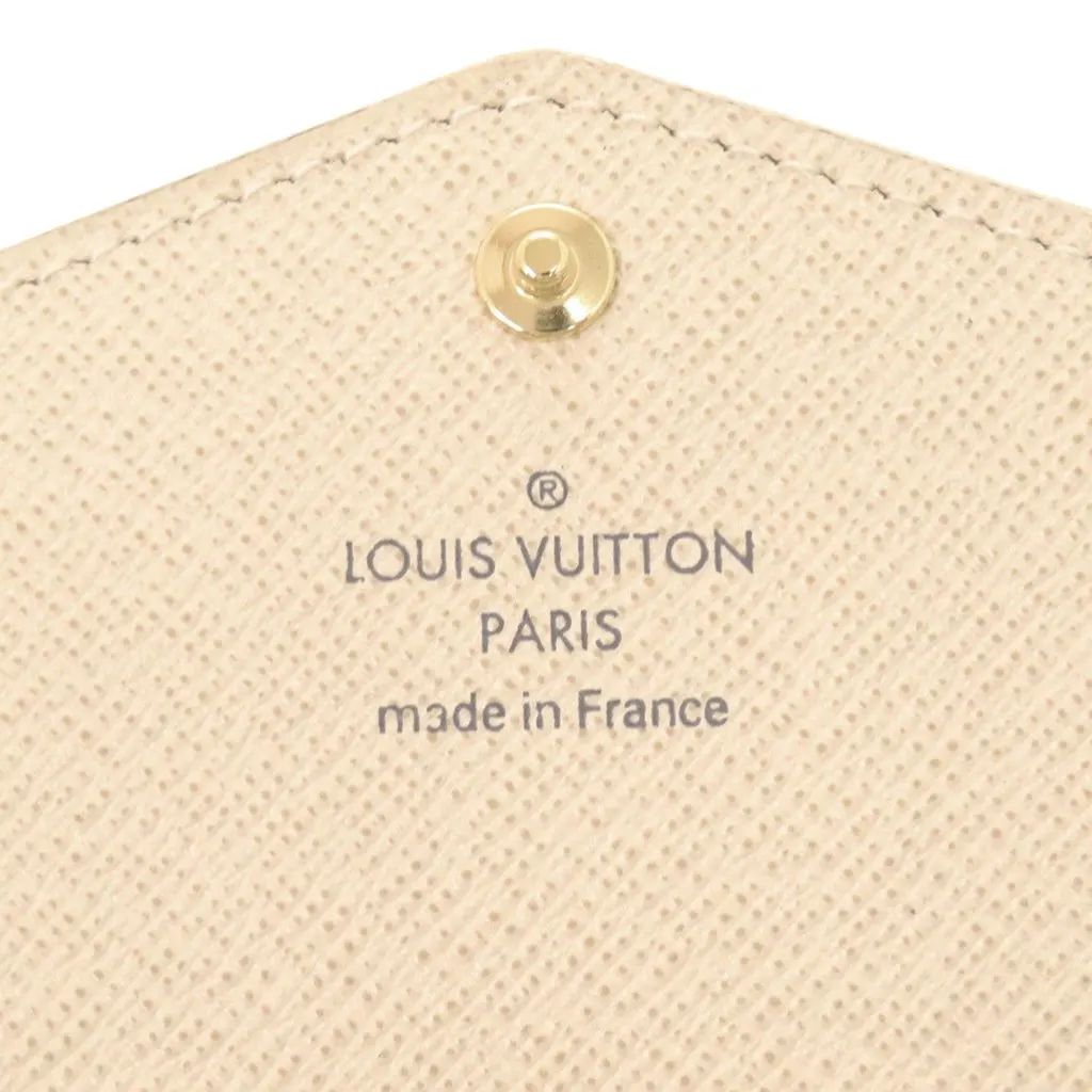 Louis Vuitton Damier Azur Sarah Long Wallet White Very good - Box View