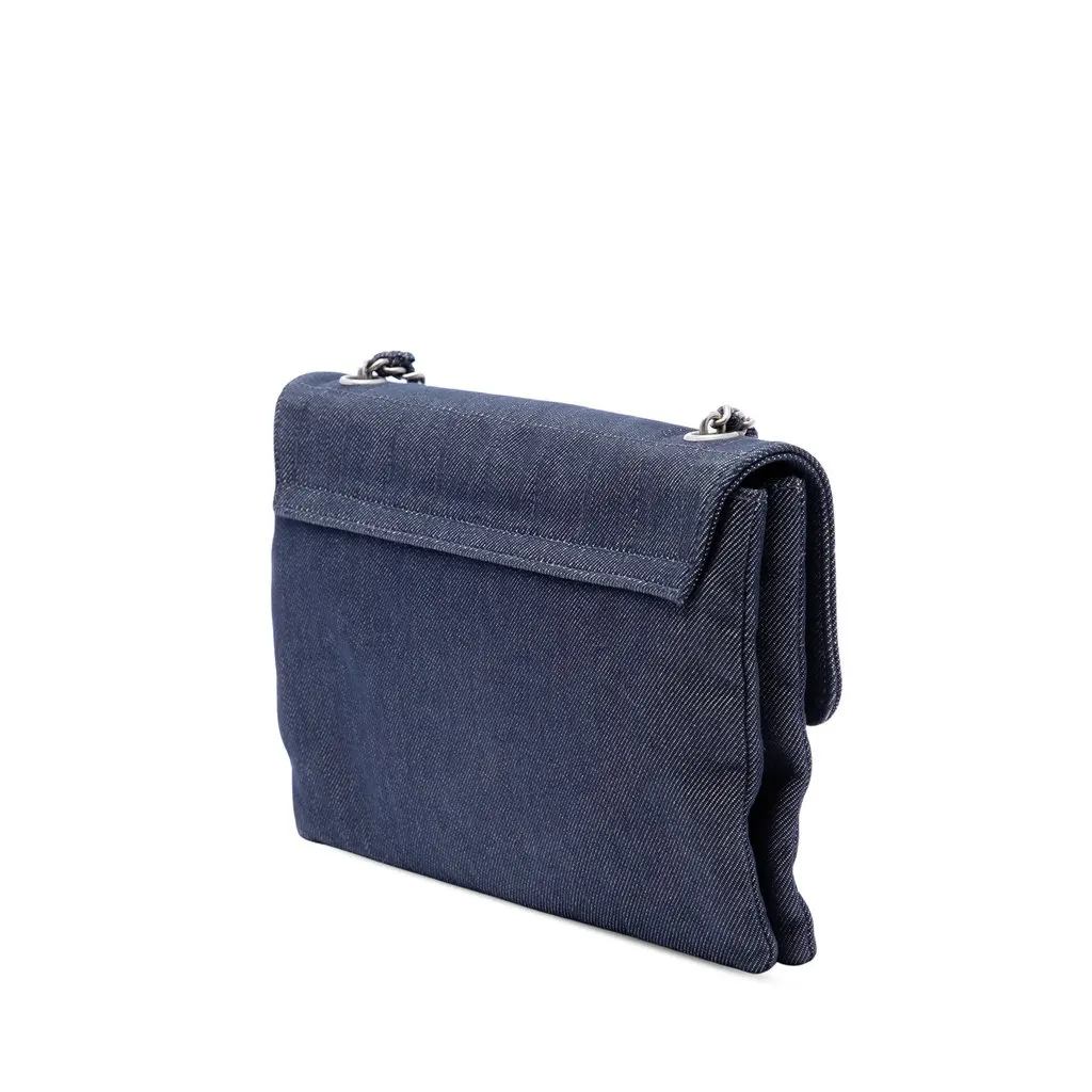 Chanel Chocolate Bar Denim Reissue 2.55 Flap Blue Very good - Back View