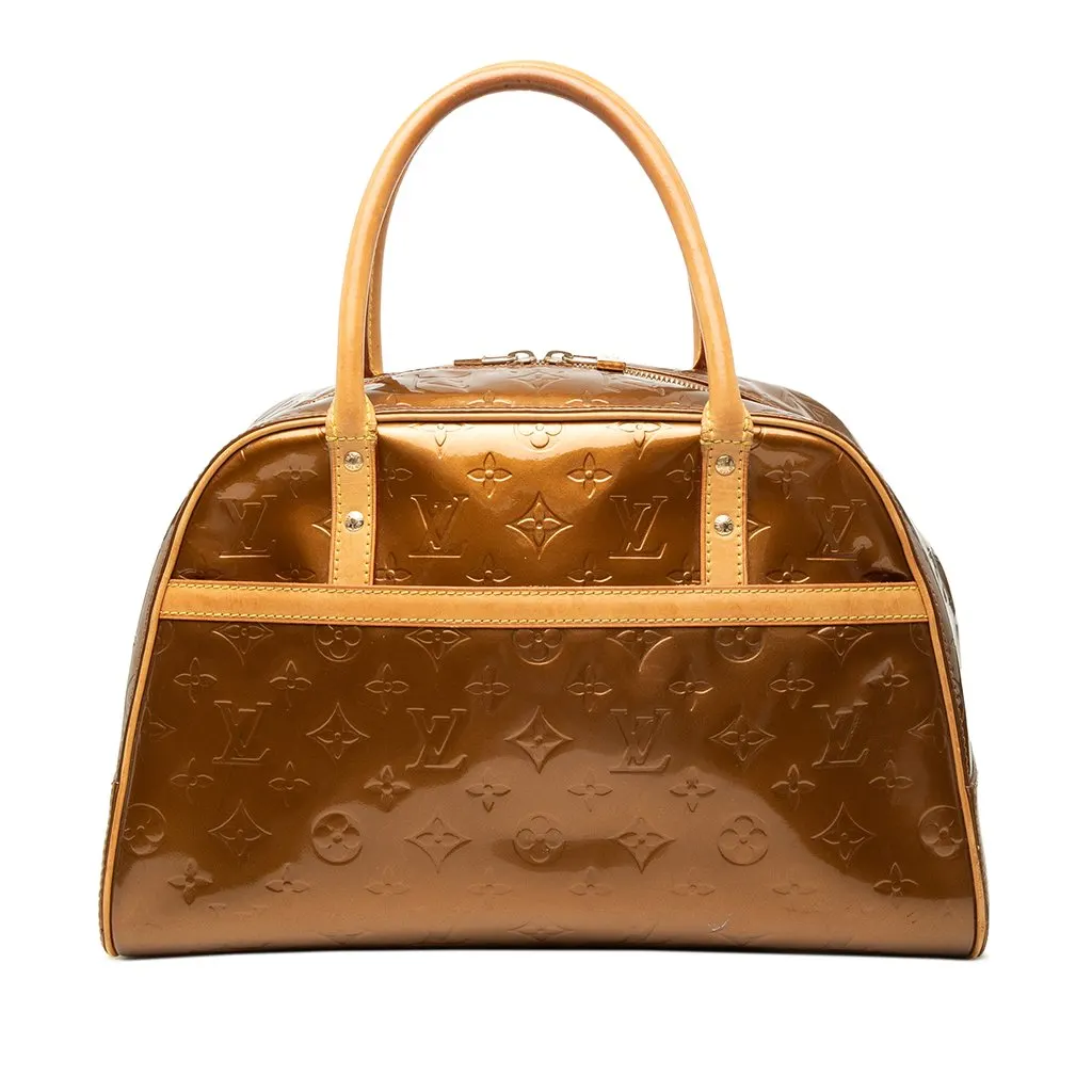 Louis Vuitton Monogram Vernis Tompkins Square Brown Leather Good - Front View