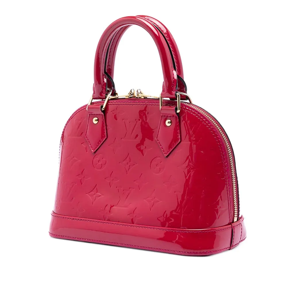 Louis Vuitton Monogram Vernis Alma BB Pink Leather Very good - Back View