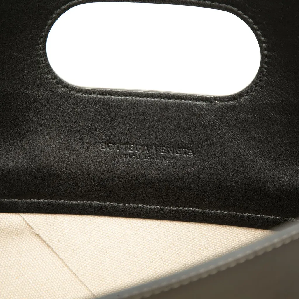 Bottega Veneta Medium Canvas Maxi Intrecciato Slip Tote Beige Canvas Very good - Box View