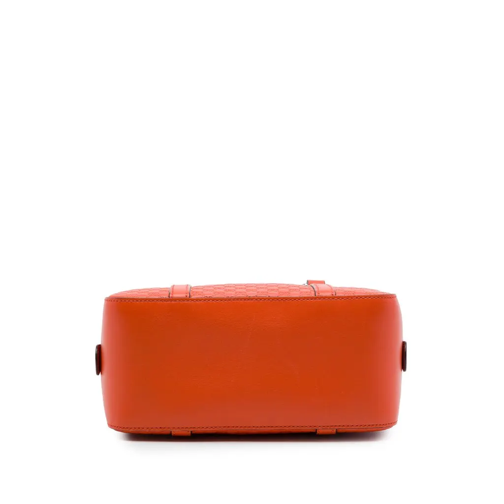Gucci Small Microguccissima Bree Satchel Orange Leather Very good - Inside View