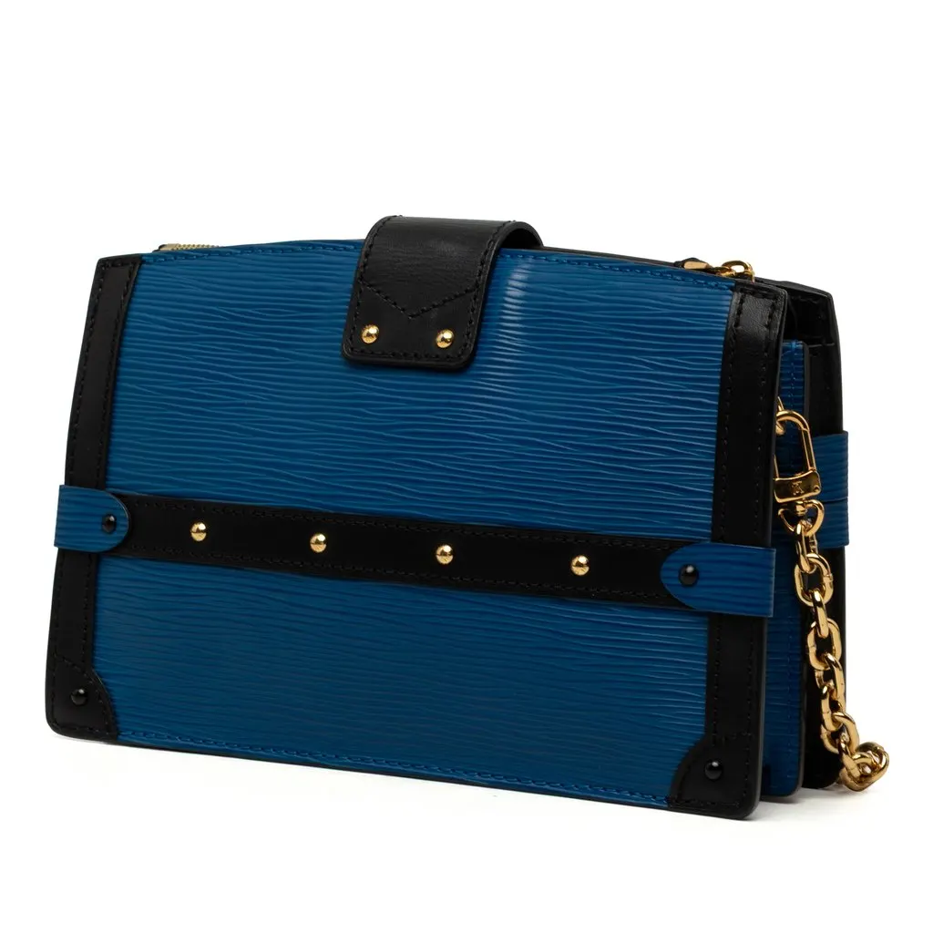 Louis Vuitton Epi Trunk Clutch Blue Leather Very good - Back View