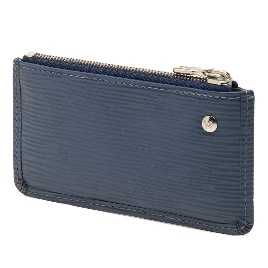 Louis Vuitton Epi Key Pouch Blue Leather Very good - Back View