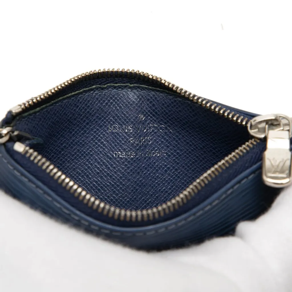 Louis Vuitton Epi Key Pouch Blue Leather Very good - Box View