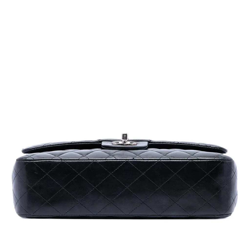 Chanel Medium Classic Lambskin Double Flap Black Leather Very good - Inside View