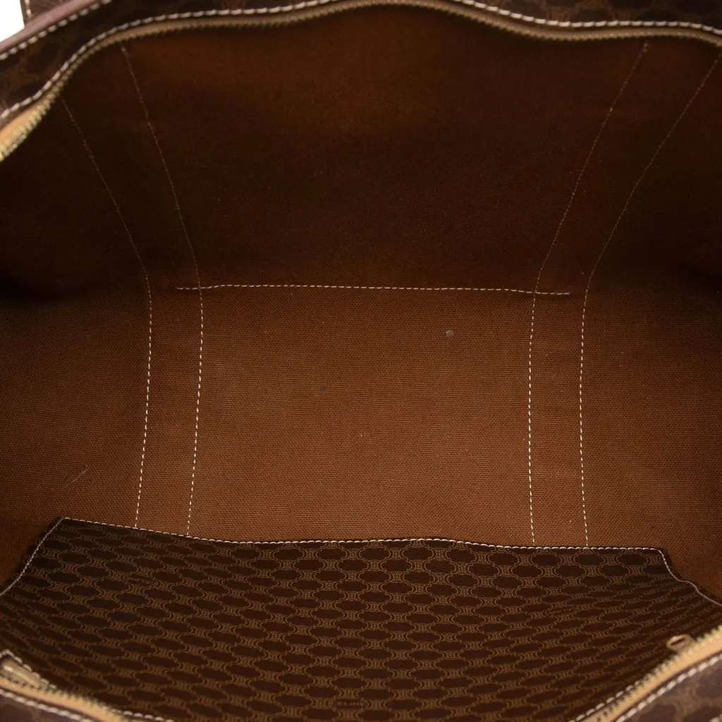 Celine Macadam Coated Canvas Tote Brown Very good - Model View