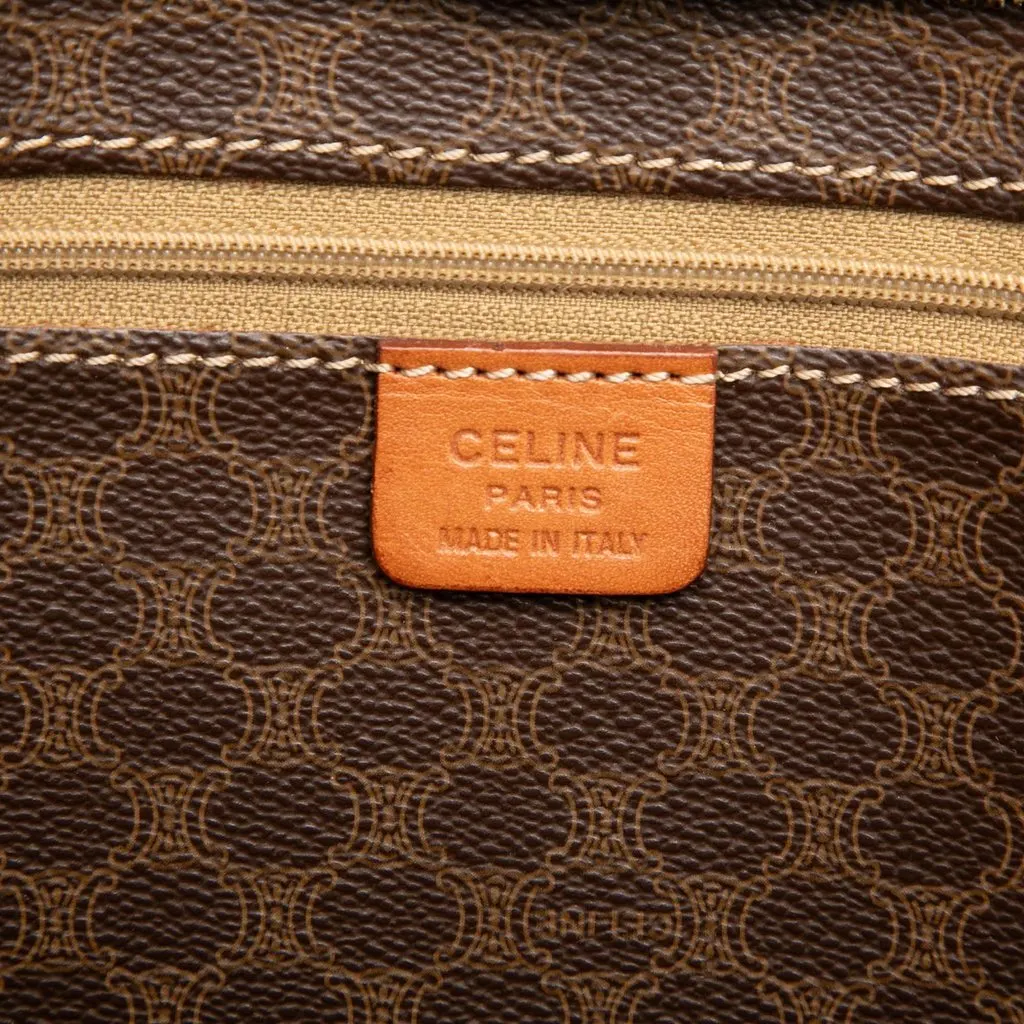 Celine Macadam Coated Canvas Tote Brown Very good - Box View