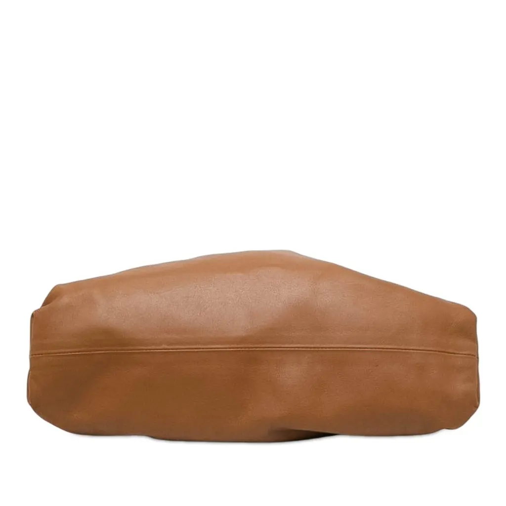 Bottega Veneta Lambskin The Pouch Brown Leather Very good - Inside View