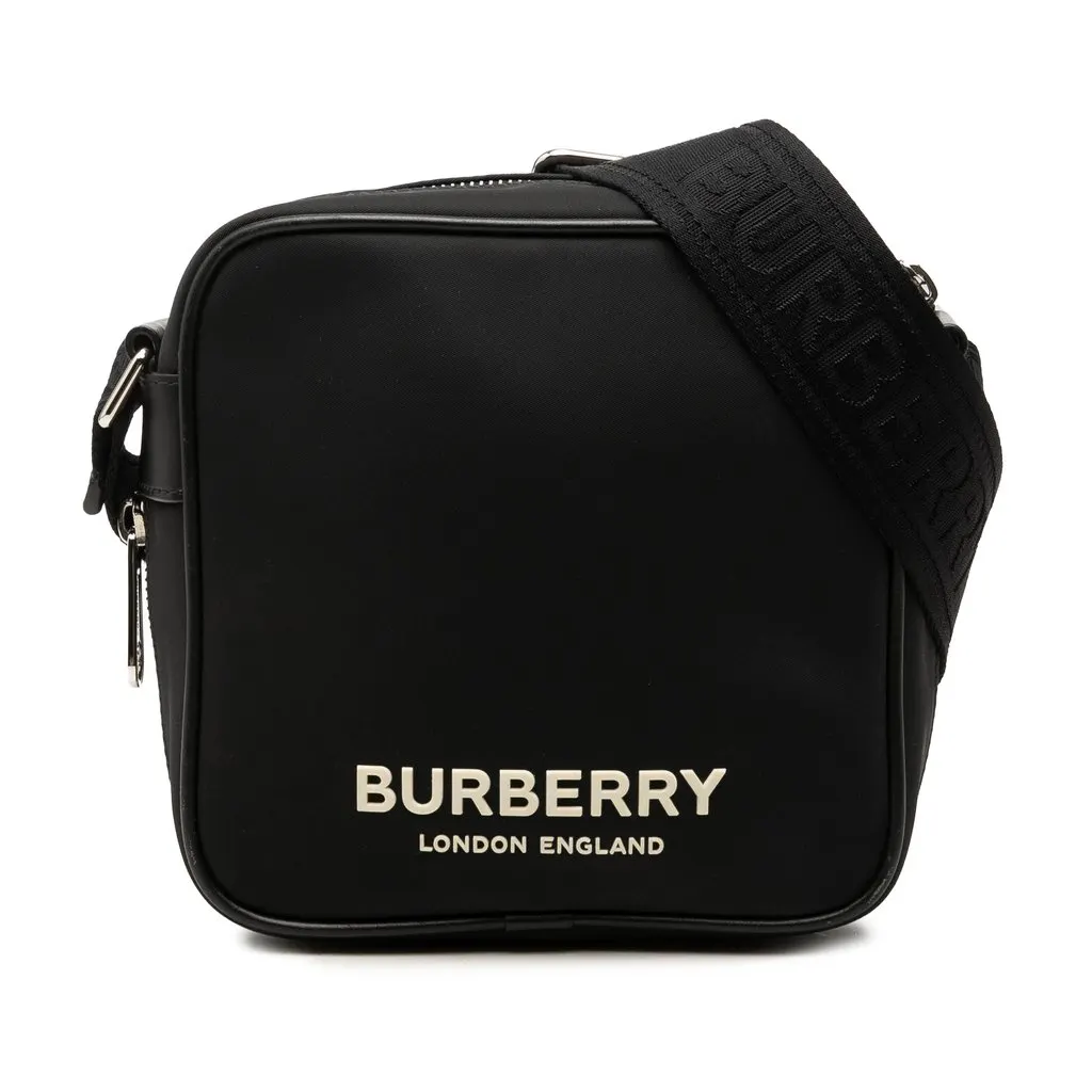 Burberry Nylon Paddy Crossbody Black Very good - Front View