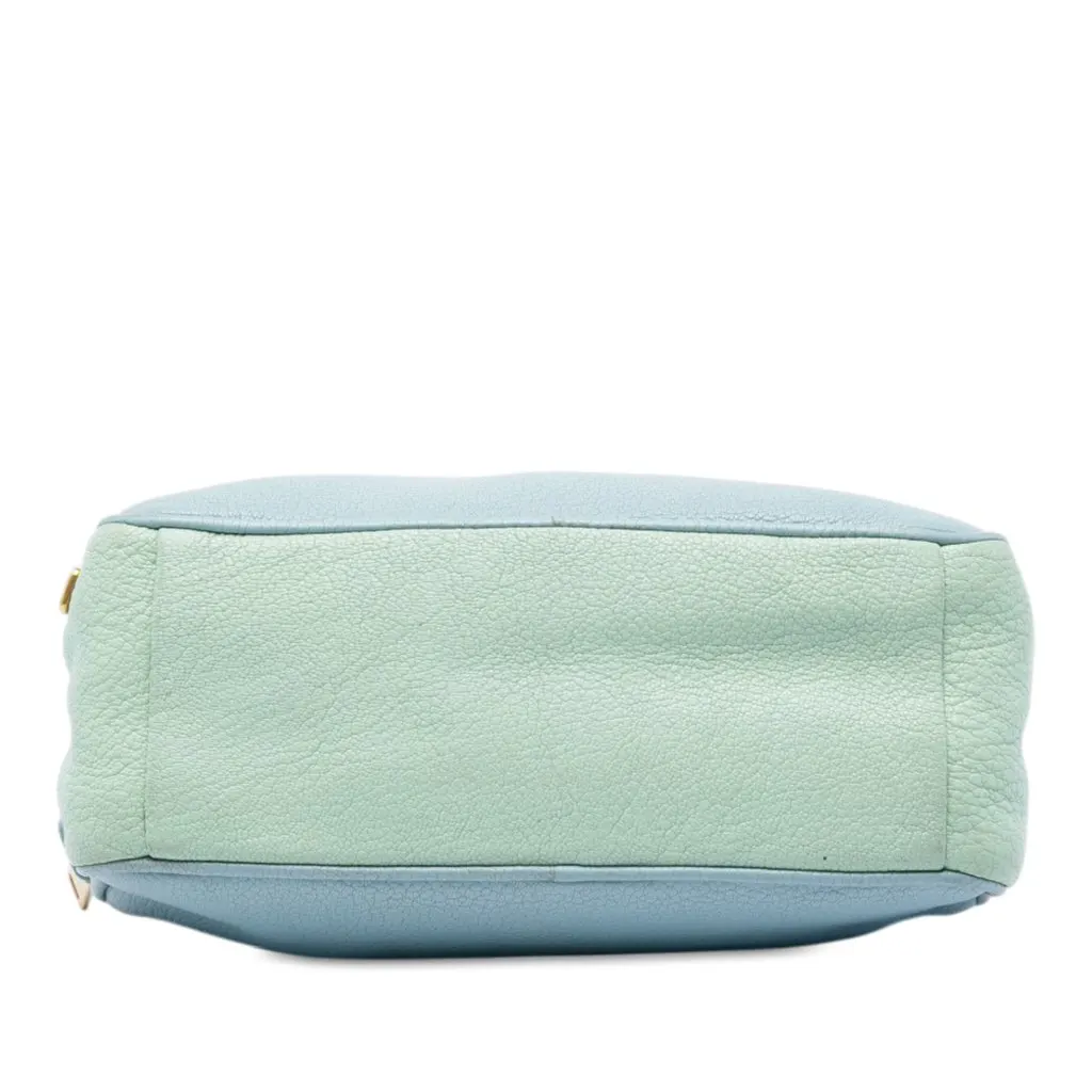 Miu Miu Tricolor Goatskin Madras Double Zip Camera Bag Blue Leather Very good - Inside View