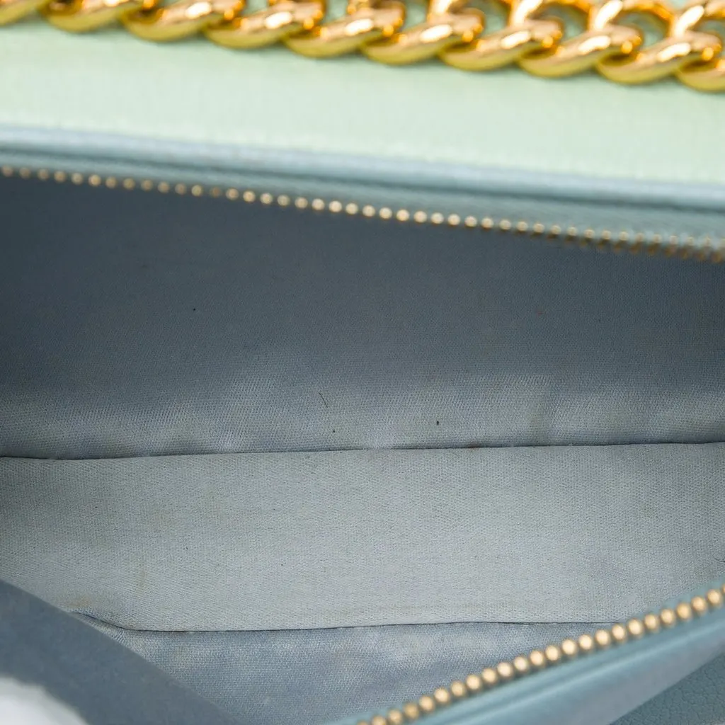 Miu Miu Tricolor Goatskin Madras Double Zip Camera Bag Blue Leather Very good - Box View