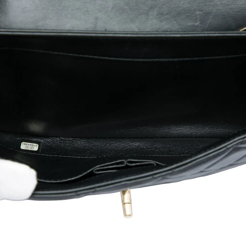 Chanel Medium Lambskin Trendy CC Flap Black Leather Good - Model View