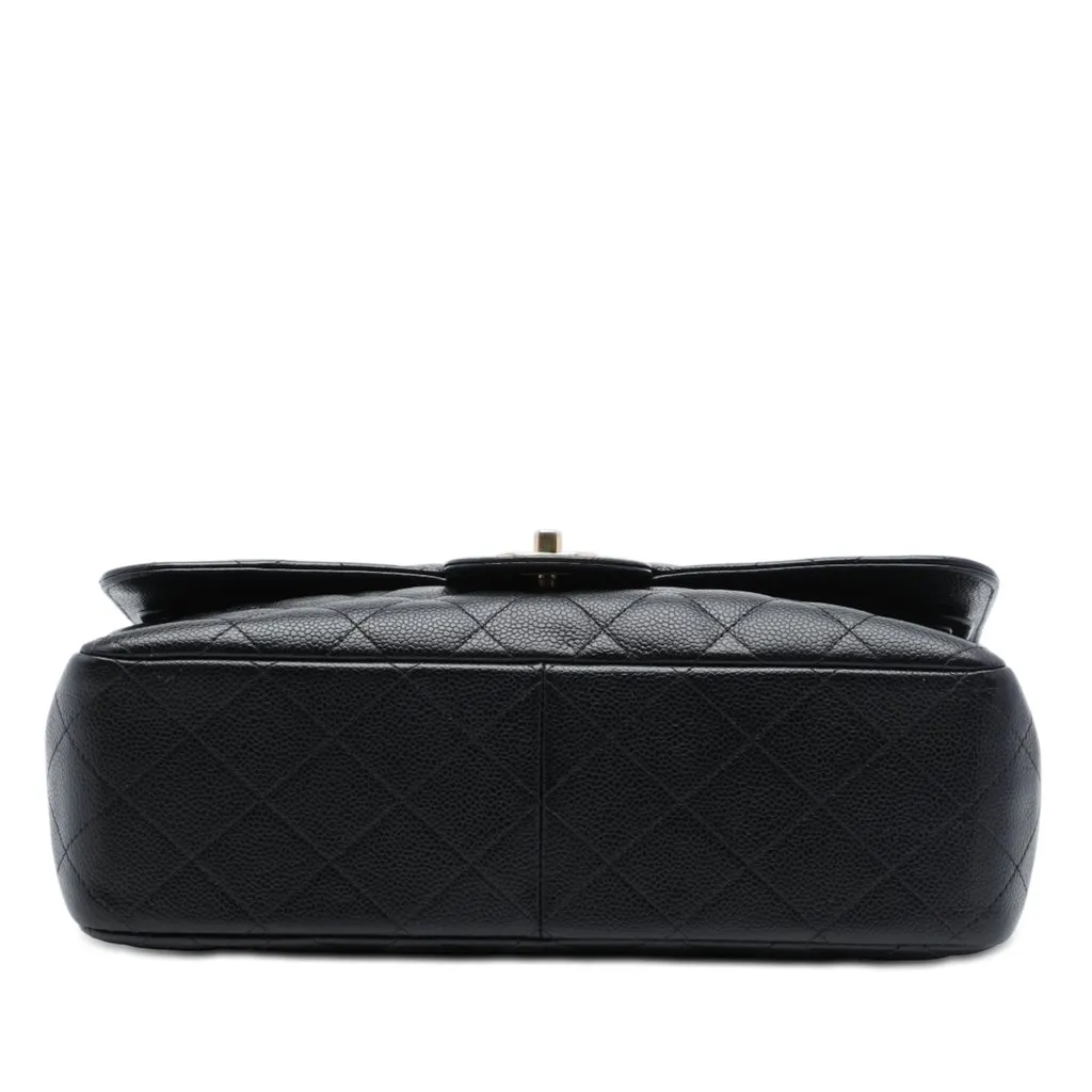 Chanel Jumbo Classic Caviar Double Flap Black Leather Very good - Inside View