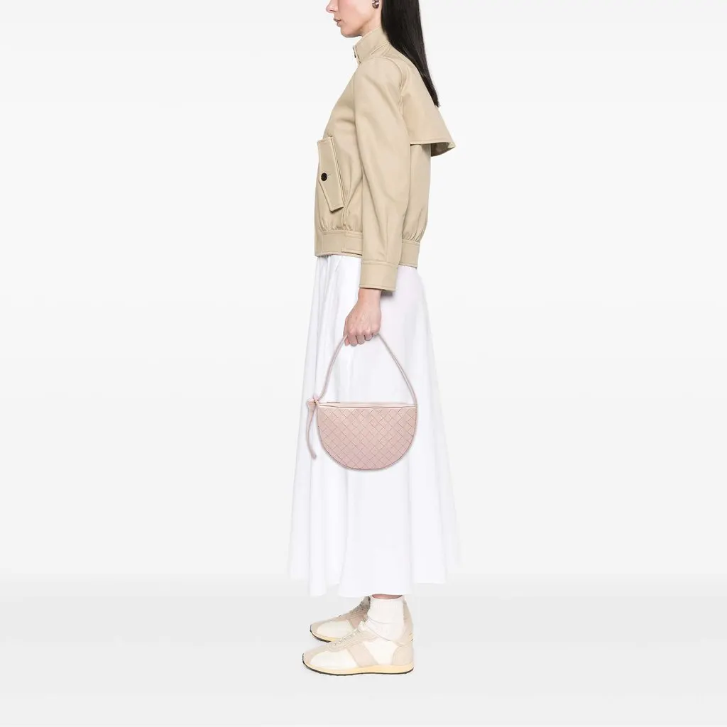 Bottega Veneta Mini Leather Intrecciato Sunrise Hobo Pink Leather Very good - Box View