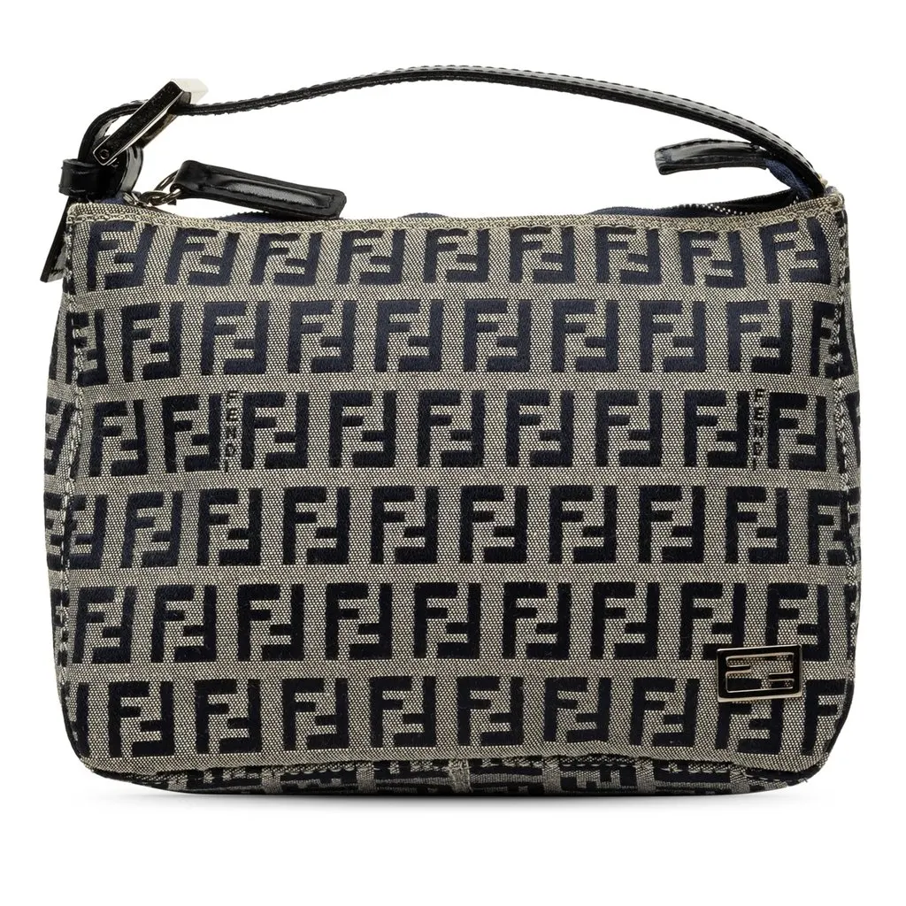 Fendi Zucchino Canvas Handbag MultiColor Very good - Front View