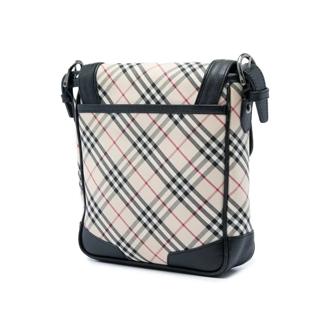 Burberry Nova Check Canvas Crossbody Beige Canvas Very good - Back View