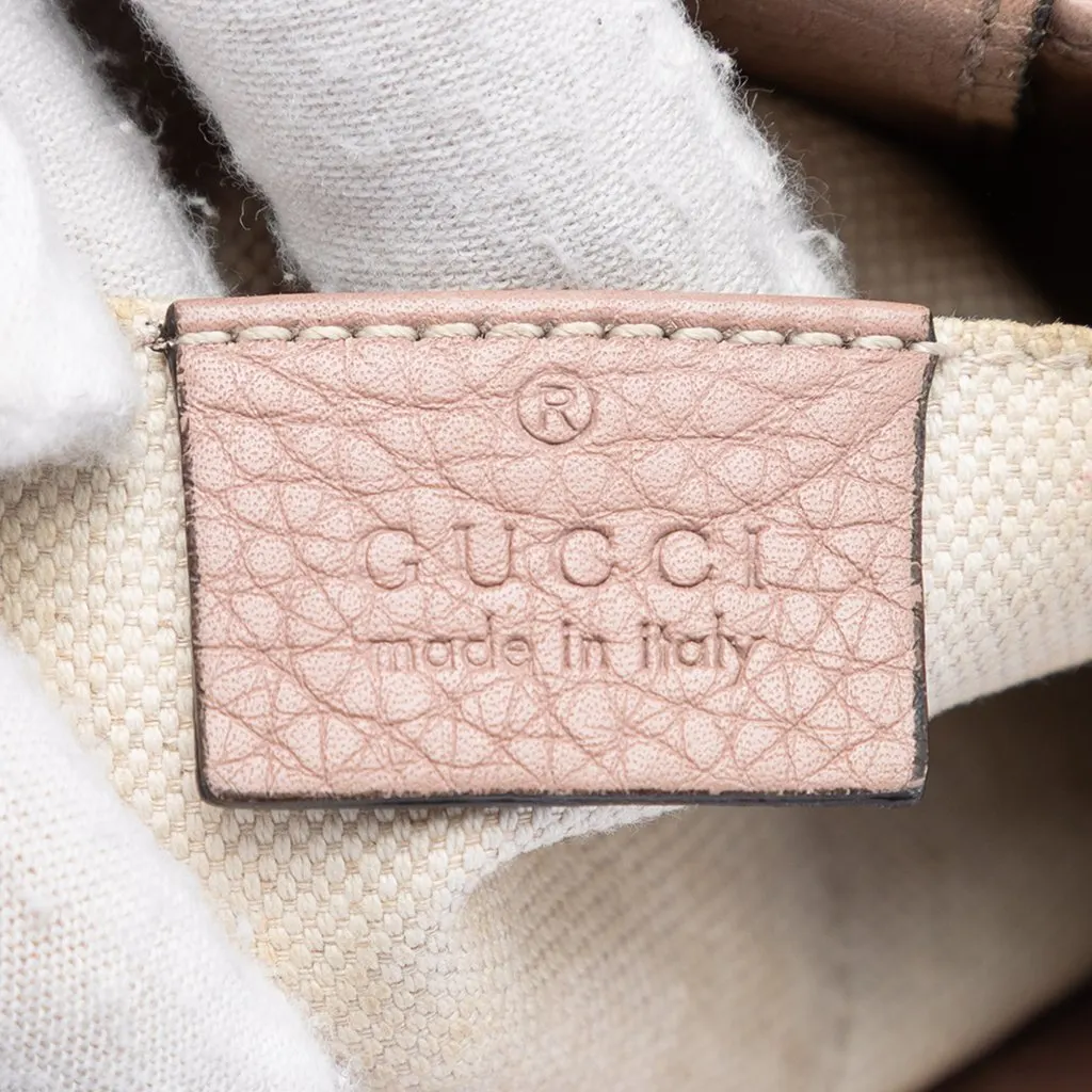Gucci Mini Calfskin Bamboo Shopper Satchel Pink Leather Good - Box View