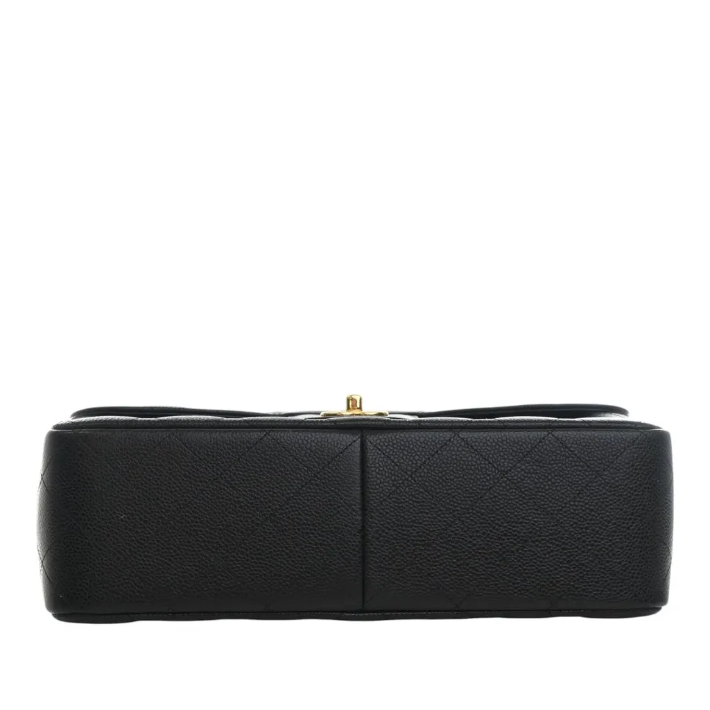 Chanel Jumbo Classic Caviar Double Flap Black Leather Very good - Box View