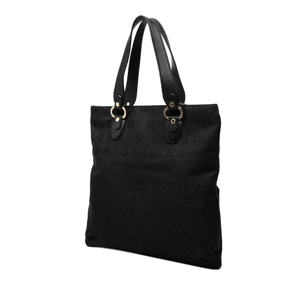 Bvlgari Canvas Logomania Tote Black Very good - Back View