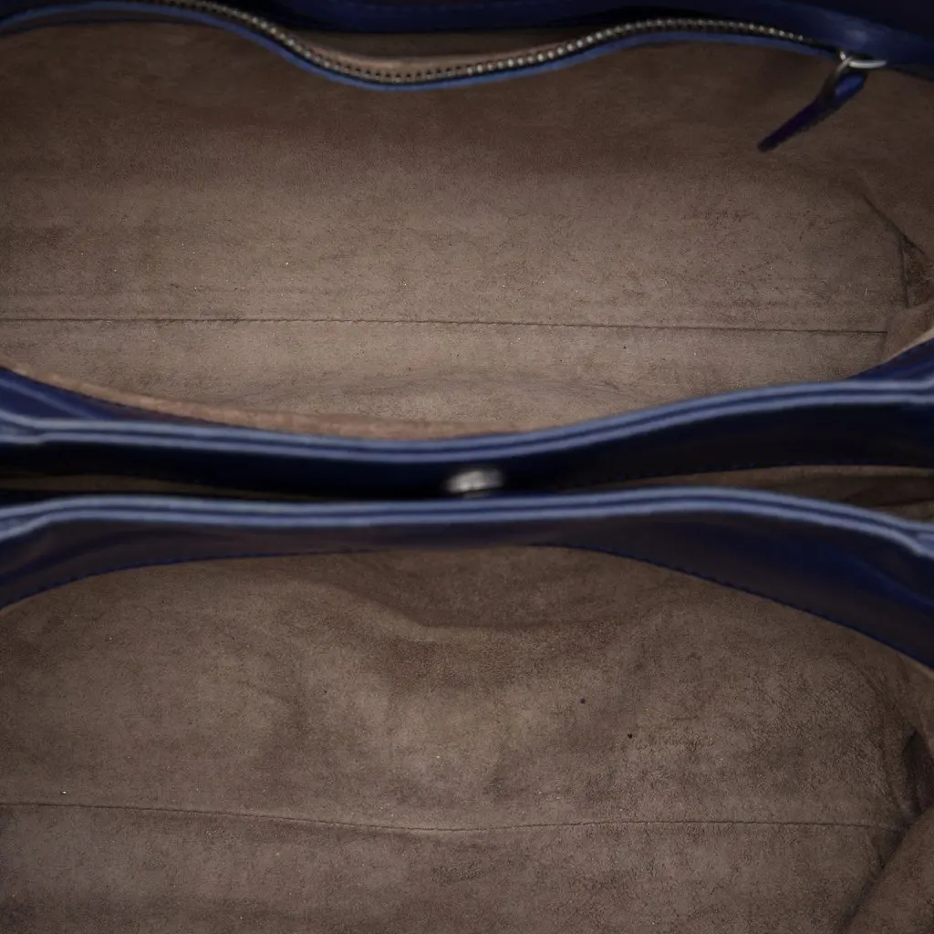 Bottega Veneta Small Nappa Intrecciato Roma Satchel Blue Leather Good - Model View