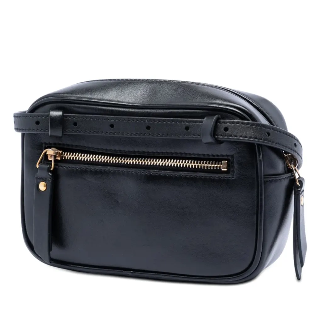 Saint Laurent Mini Matelasse Calfskin Monogram Lou Tassel Camera Bag Black Leather Very good - Back View