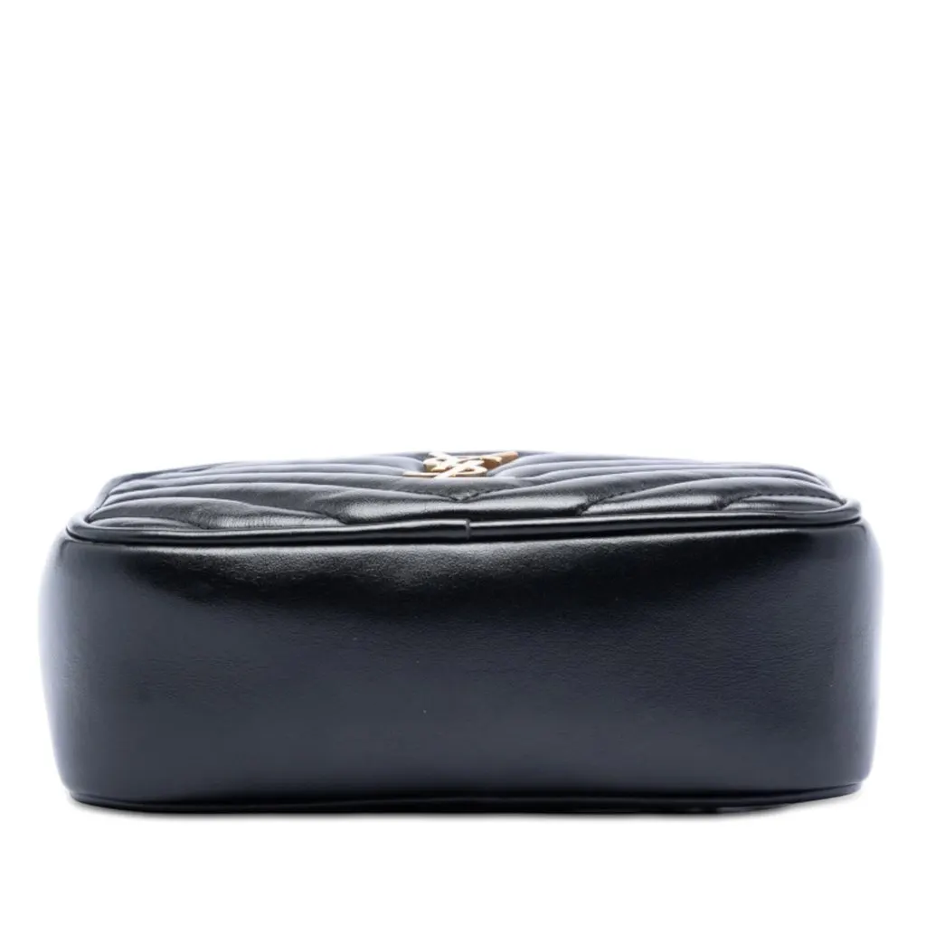 Saint Laurent Mini Matelasse Calfskin Monogram Lou Tassel Camera Bag Black Leather Very good - Inside View