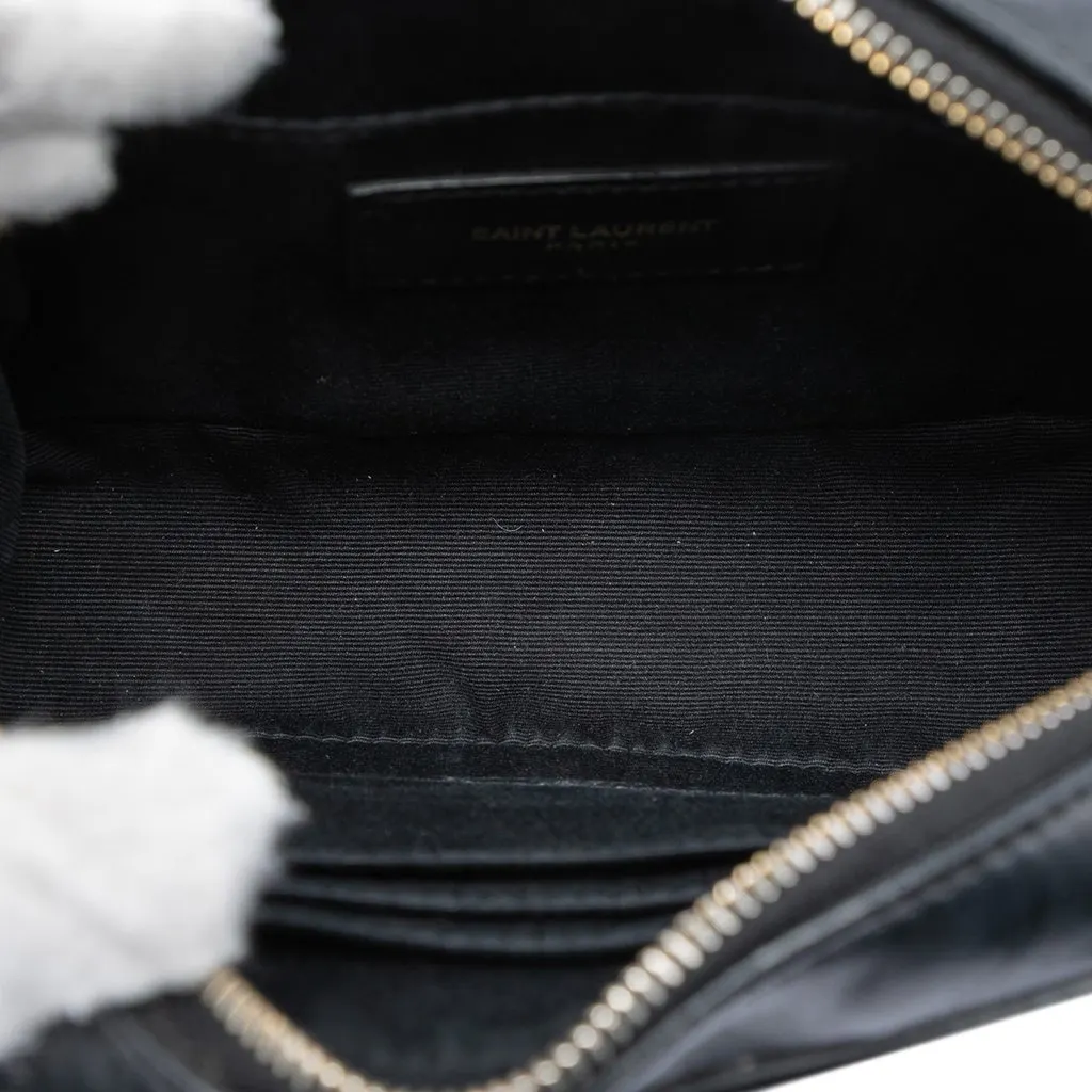 Saint Laurent Mini Matelasse Calfskin Monogram Lou Tassel Camera Bag Black Leather Very good - Model View