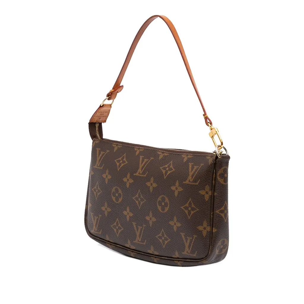 Louis Vuitton Monogram Pochette Accessoires Brown Canvas Good - Back View