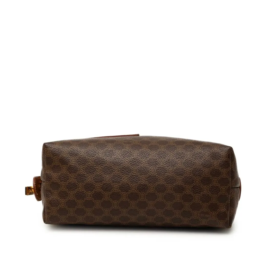 Celine Macadam Coated Canvas Cosmetic Pouch Brown Canvas Very good - Inside View