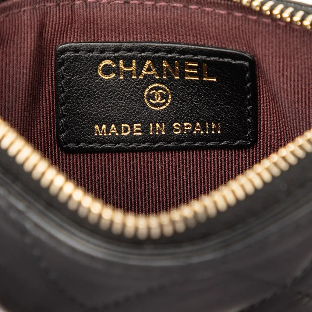 Chanel Quilted Aged Calfskin Reissue 2.55 Flap Card Holder Black Leather Very good - Box View