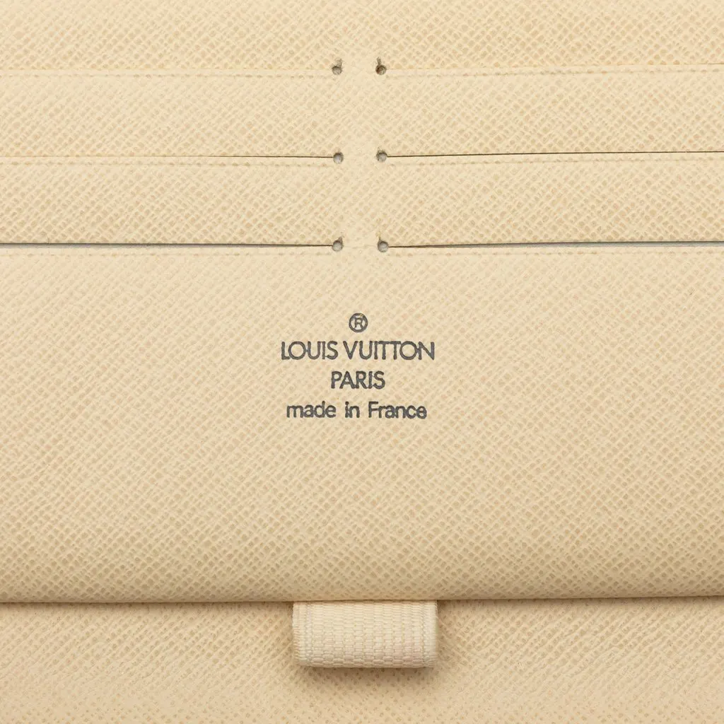 Louis Vuitton Damier Azur Zippy Long Wallet White Canvas Very good - Box View