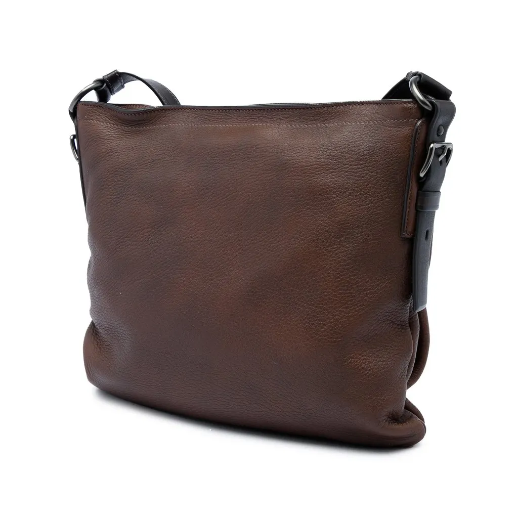 Prada Cervo Crossbody Brown Leather Good - Back View