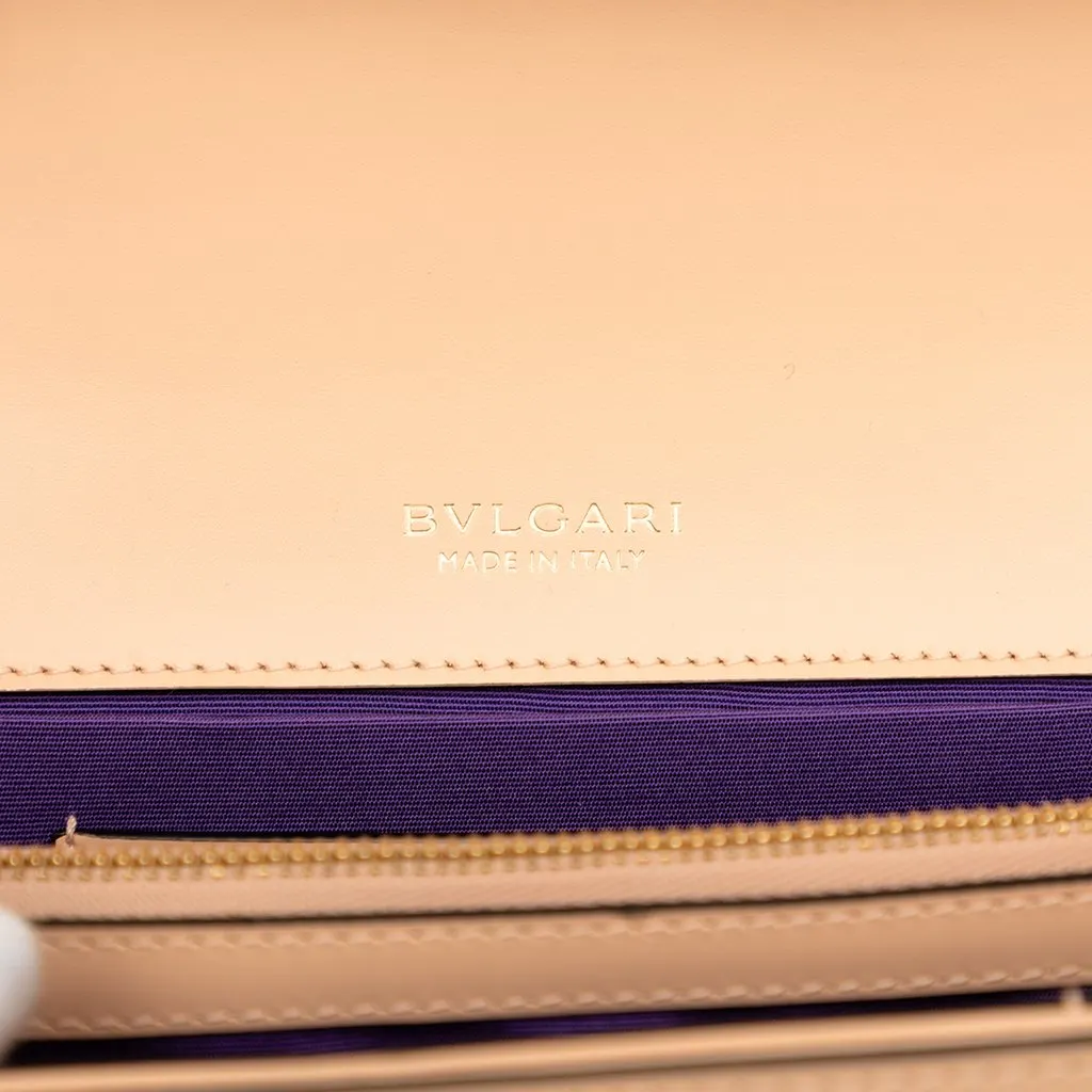 Bvlgari Small Leather Serpenti Forever Chain Crossbody Brown Leather Very good - Box View