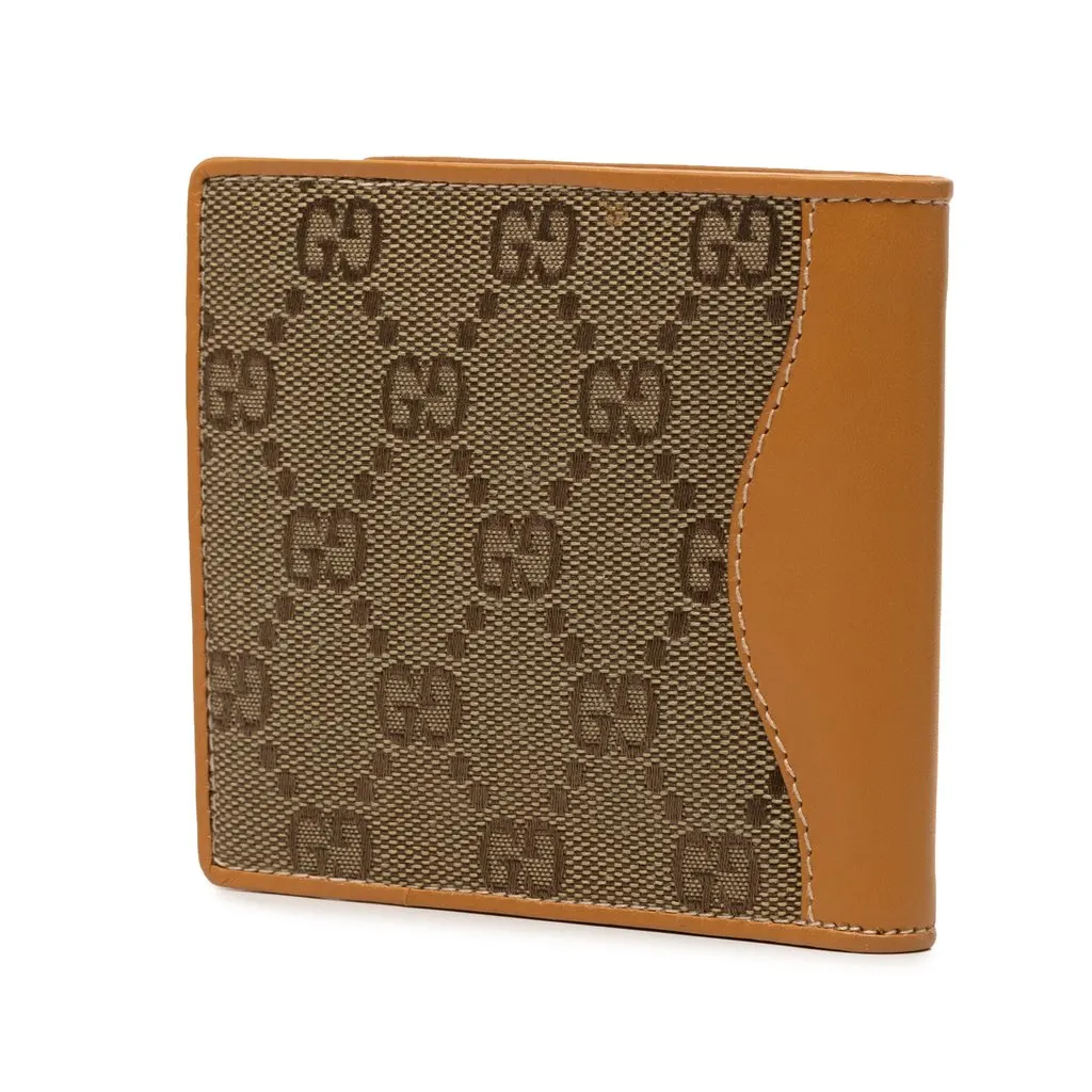Gucci GG Canvas Bifold Small Wallet Beige Very good - Back View