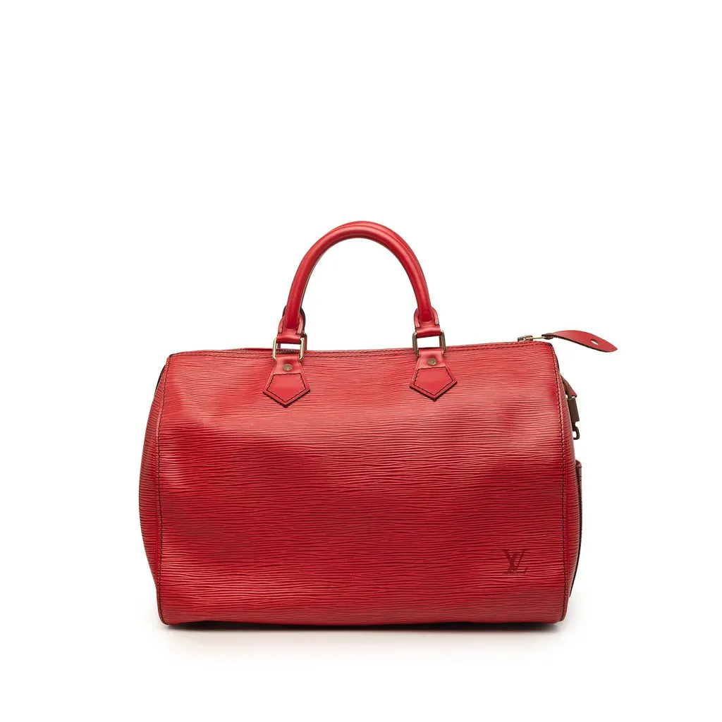 Louis Vuitton Epi Speedy 35 Red Leather Very good - Front View