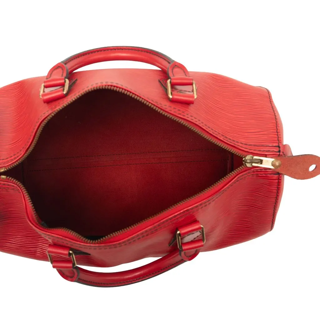 Louis Vuitton Epi Speedy 35 Red Leather Very good - Model View