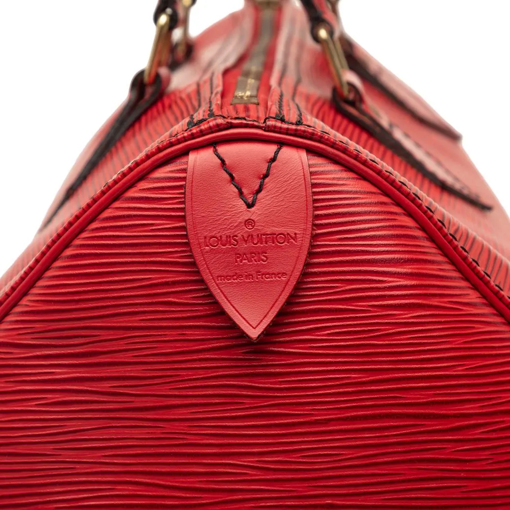 Louis Vuitton Epi Speedy 35 Red Leather Very good - Box View