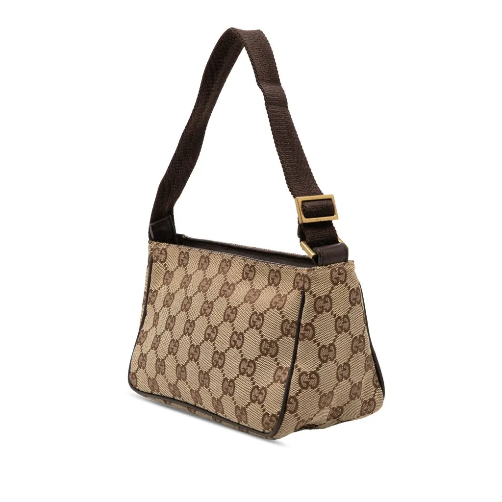 Gucci GG Canvas Handbag Beige Very good - Back View