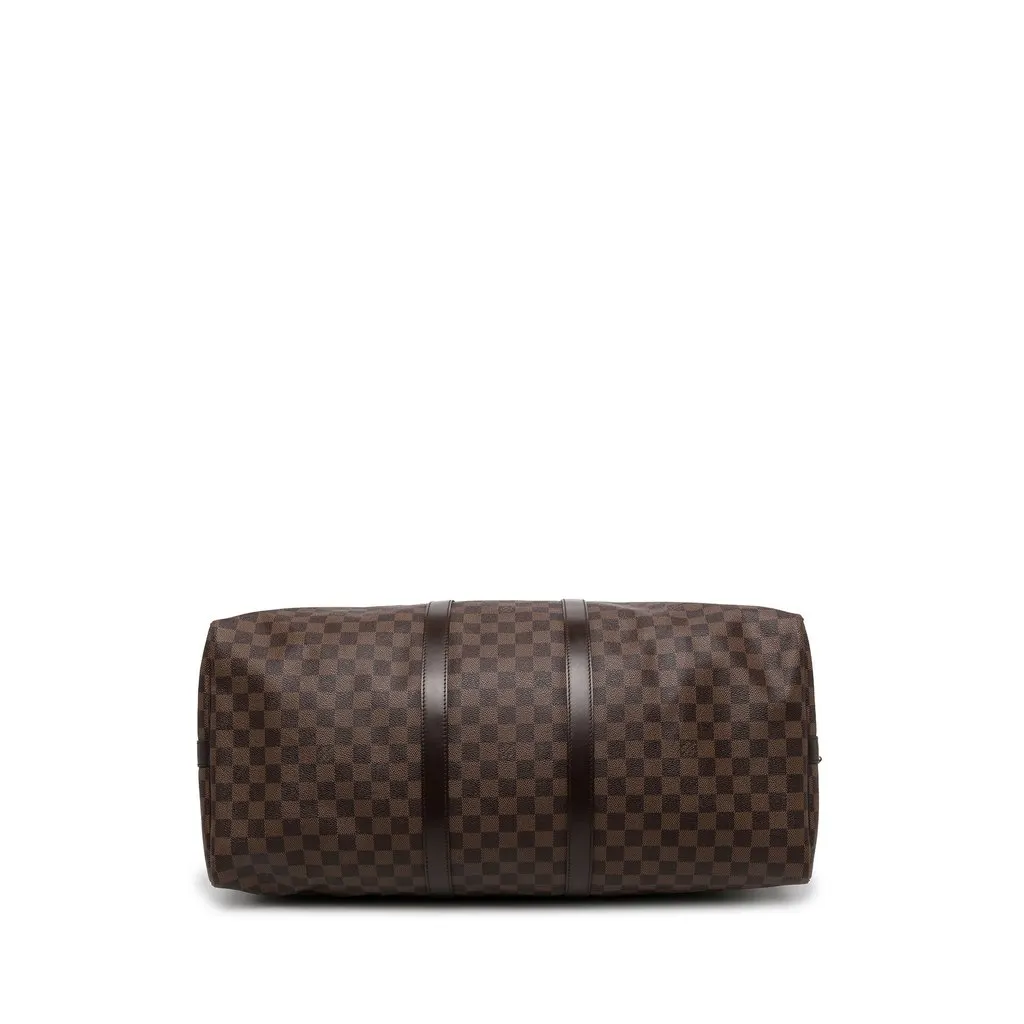 Louis Vuitton Damier Ebene Keepall Bandouliere 55 Brown Canvas Very good - Inside View
