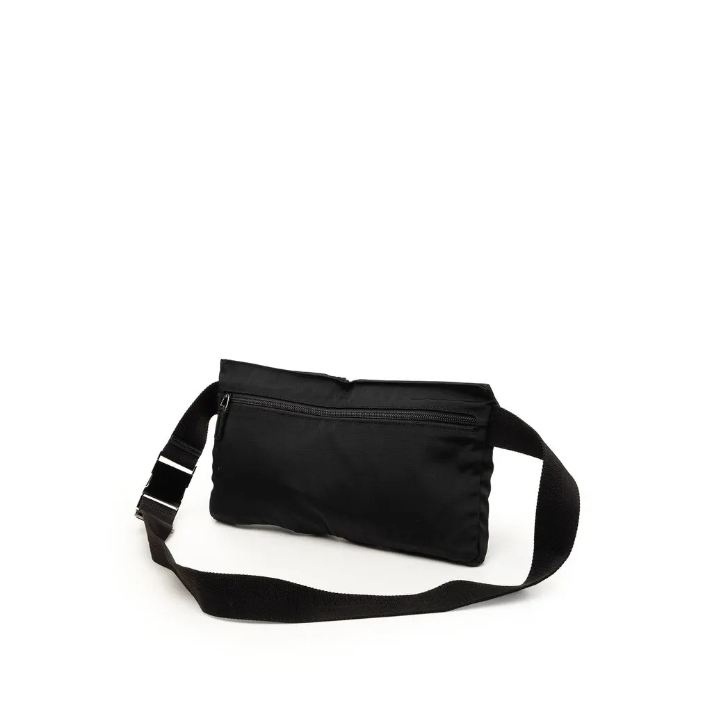 Gucci Nylon Double Pocket Belt Bag Black Very good - Back View