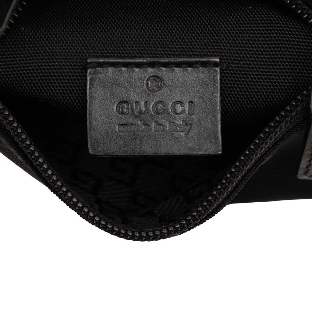 Gucci Nylon Double Pocket Belt Bag Black Very good - Box View