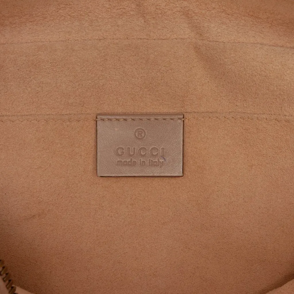 Gucci Small GG Marmont Matelasse Leather Crossbody Brown Leather Very good - Box View