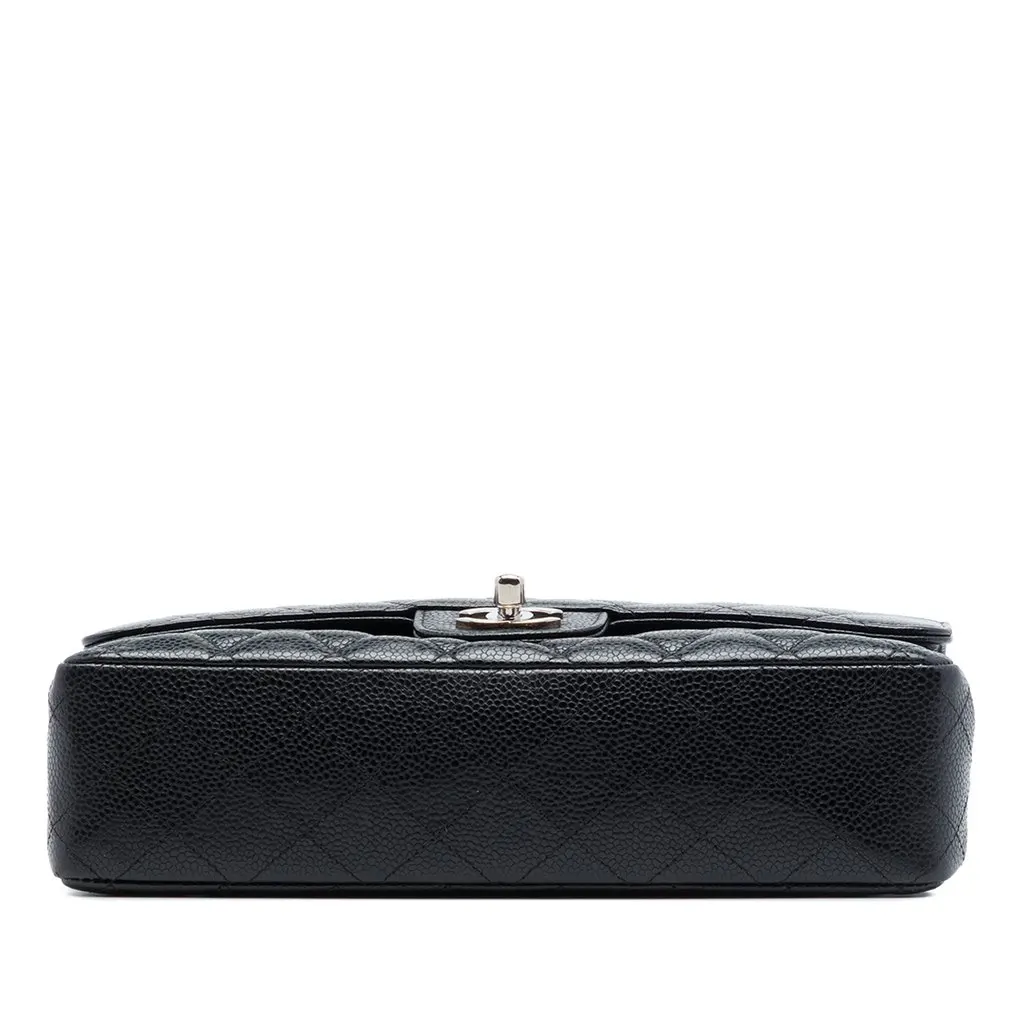 Chanel Medium Classic Caviar Double Flap Black Leather Very good - Inside View