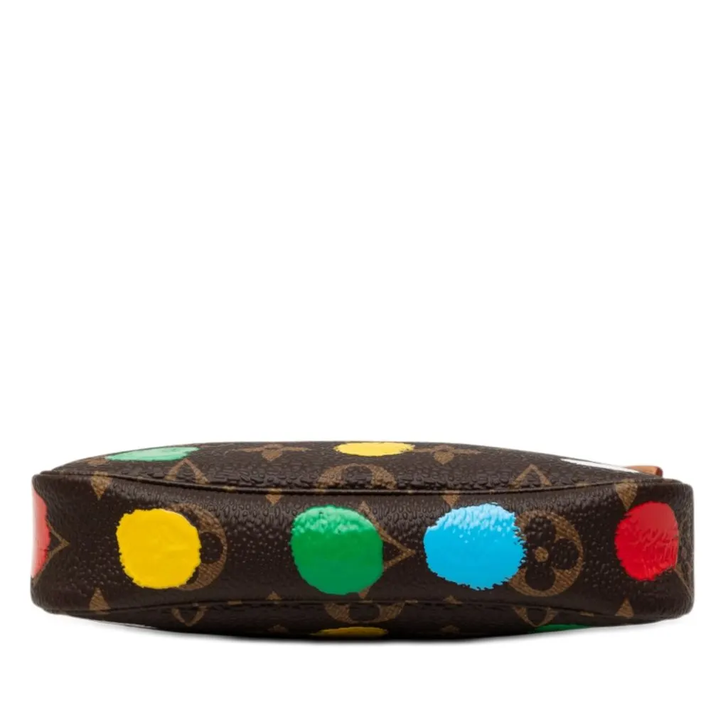 Louis Vuitton Yayoi Kusama Monogram Painted Dots Mini Pochette Accessoires Brown Very good - Inside View